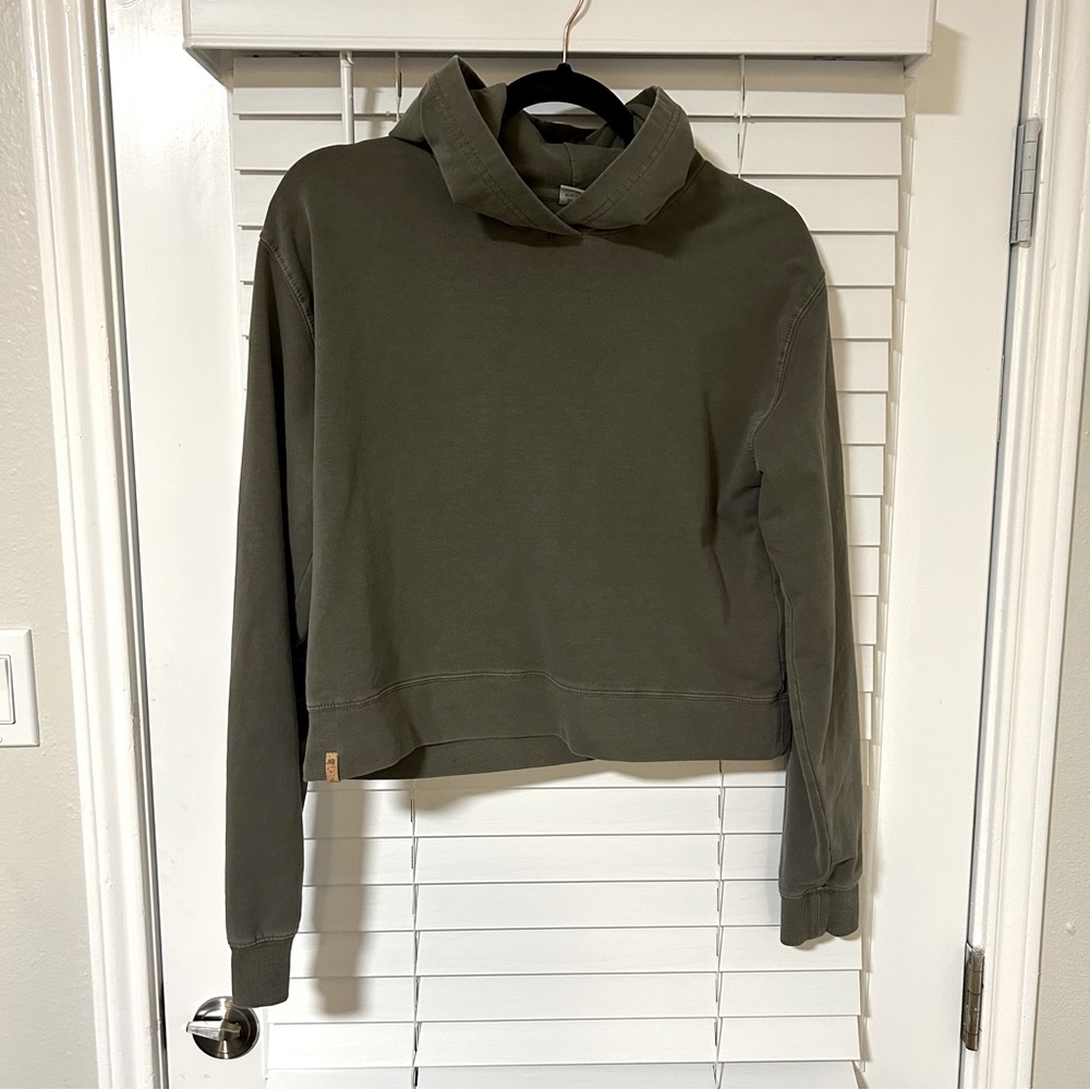Tentree Organic Cotton Crop Hoodie - Forest Green